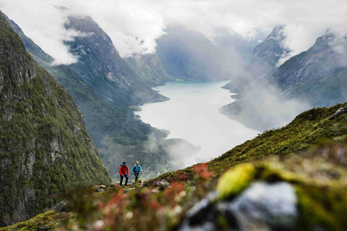 Hiking through the fjords of Norway